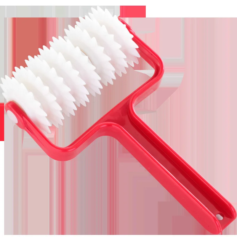 New Hole Puncher Cutter Pastry Lattice Stainless Steel Dough Docker Plastic Pizza Needle Roller Wheel