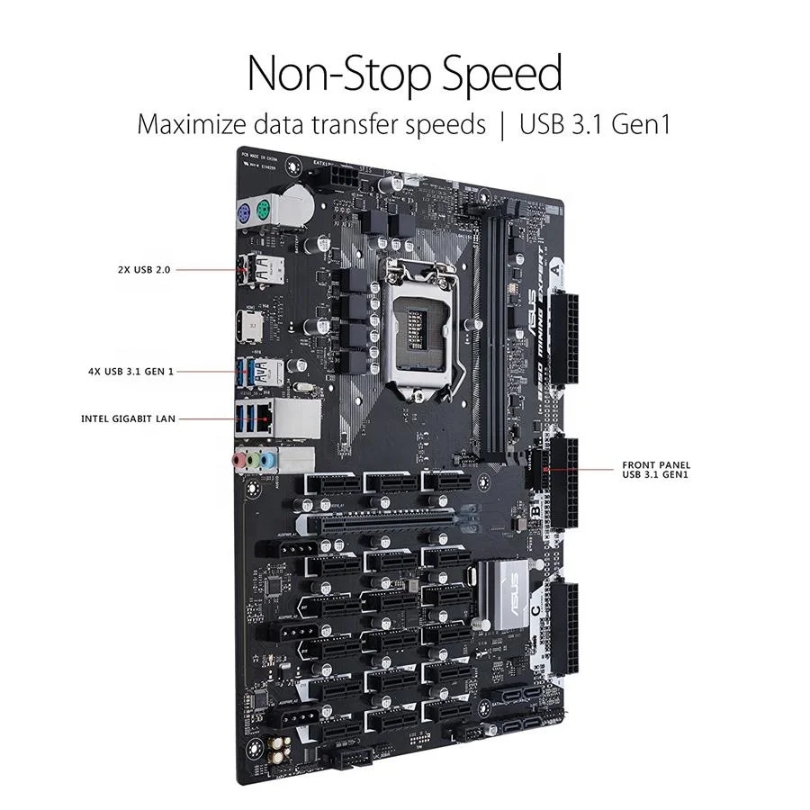 Новинка B250 MINING EXPERT оригинальный рабочий стол 1151 B250M DDR4 материнская плата LGA i7/i5/i3 USB3.0 SATA3 19 GPU