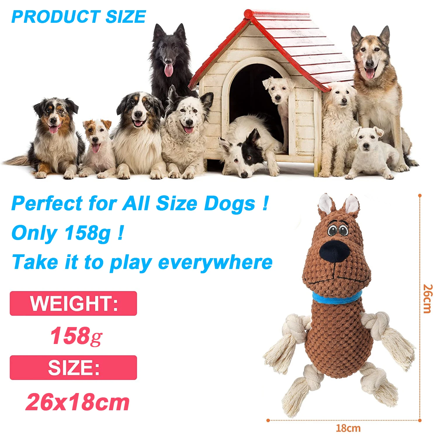 Wholesale Manufacturer Plush Squeaky Chew Pet Rope Indestructible Dog Pet Squeak Toys