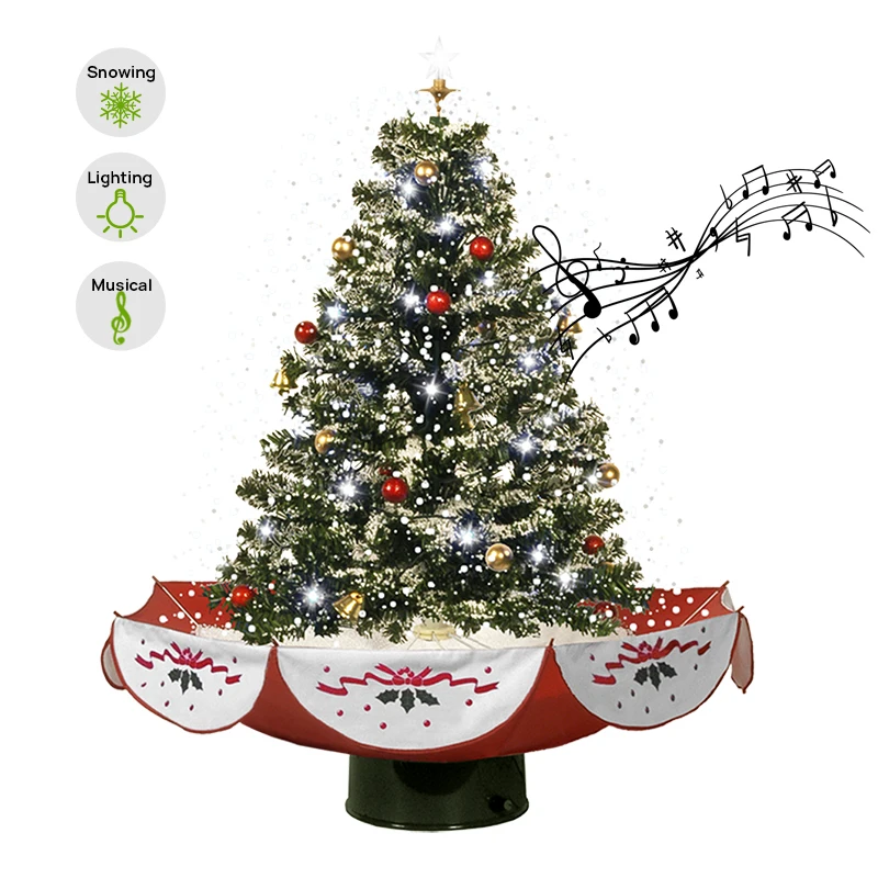 Arbre de noel high quality Decorated  Led Lighted snowing musical Christmas tree