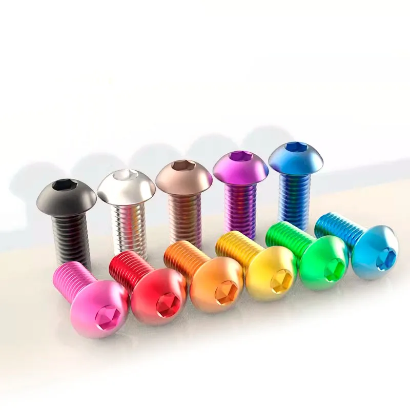 ISO 7380 Pan Head Hexagon Socket Screw Aluminum Anodized Screw M3 M4 M5 5mm 6mm 12mm Hexagon Socket Bolt For FPV RC Parts