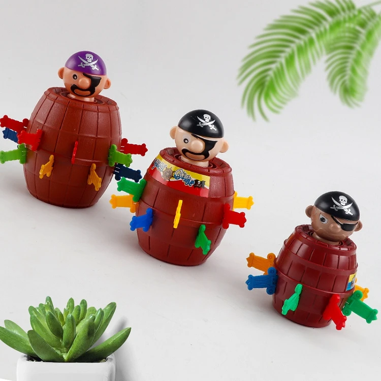 Pirate Barrel Uncle Sword Wooden 3.5*5.8*5.8CM Barrel Family Theme web celebrity Interactive Party Desktop Kids Gift boy or girl