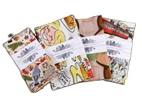 OEM customized dinner table soft linen napkin washable digital printed cotton linen tea towels