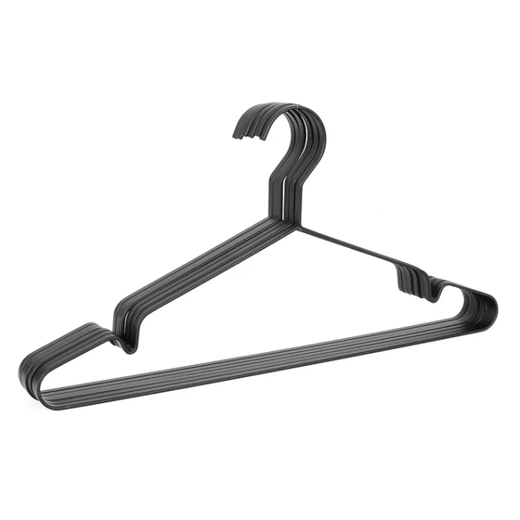 New products heavy iron clothes hangars black white coat metal hanger Factory wholesale electroplated hanger hijab hanger