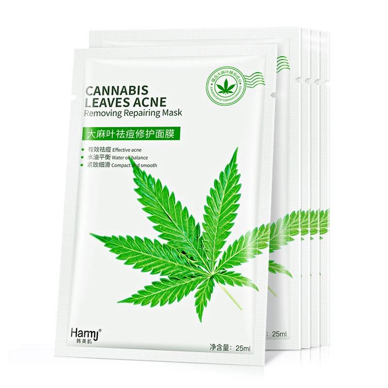 private label natural hemp acne repairing mask oil control acne moisturizing acne remover hemp mask