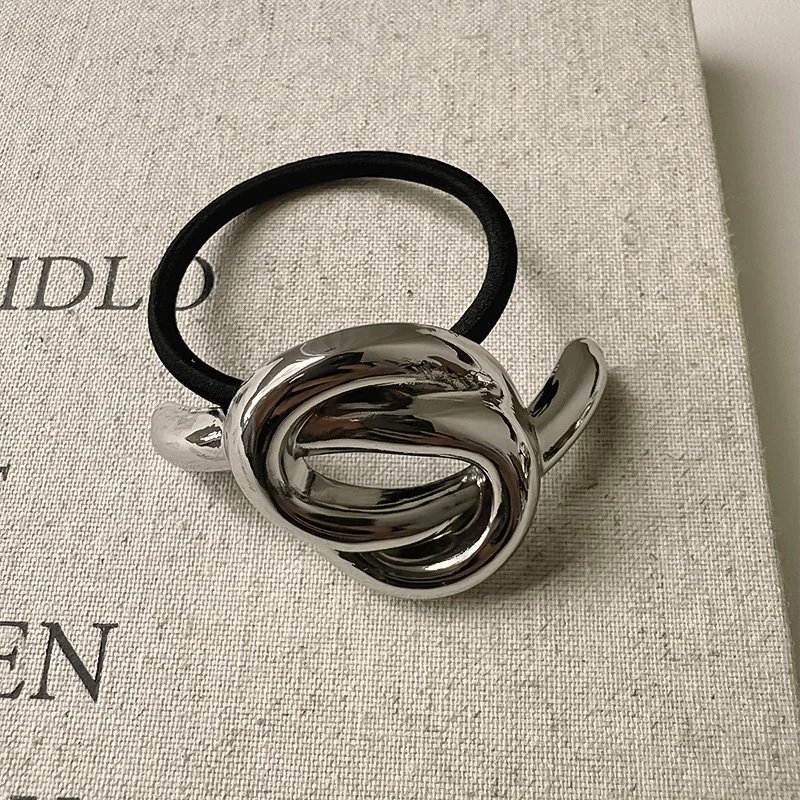 Luoyan Fashion Geometric Metal Simple Small Rubber Band Head Rope Hair Accessories Hair Rope for Women
