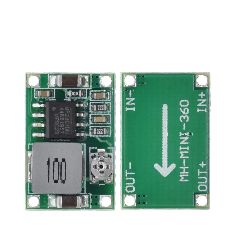 RC самолет модуль Mini 360 DC/DC понижающий преобразователь подпушка модуля 4,75 в-23 в до 1V-17V LM2596 2A 17x11x3.8mm