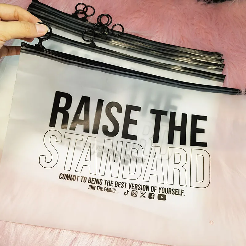 Custom Biodegradable Matte Frosted Ziplock Resealable Plastic Packaging Poly Zip Lock Zipper Bag with Logo for Clothing