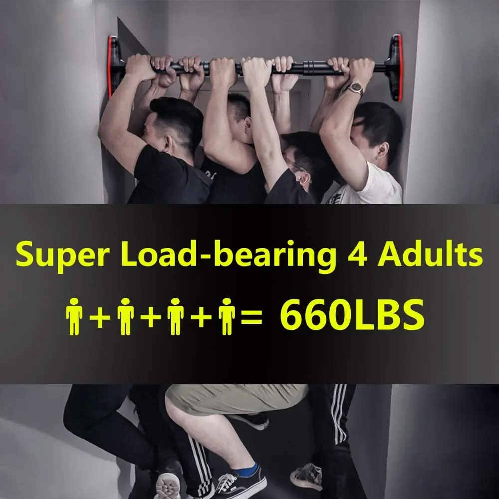 Wall Mounted Pull-Up Chin-Up Bar, Heavy Duty 400 lb Capacity Multifunctional Upper Body Abs Strength Workout At Home