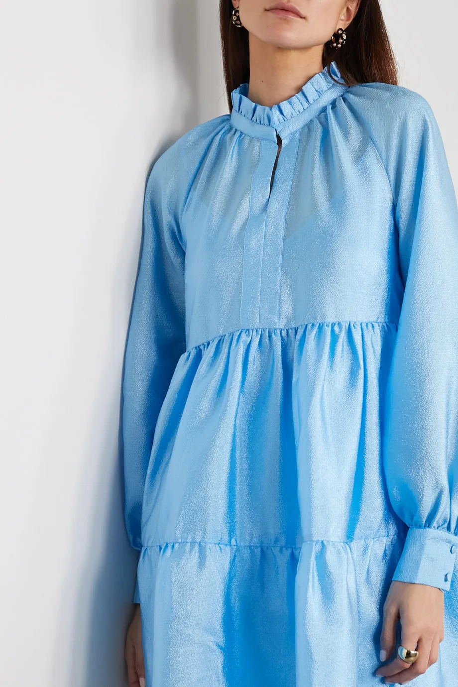 New arrivals trending products fashion lady party tiered ruffle mini women dress