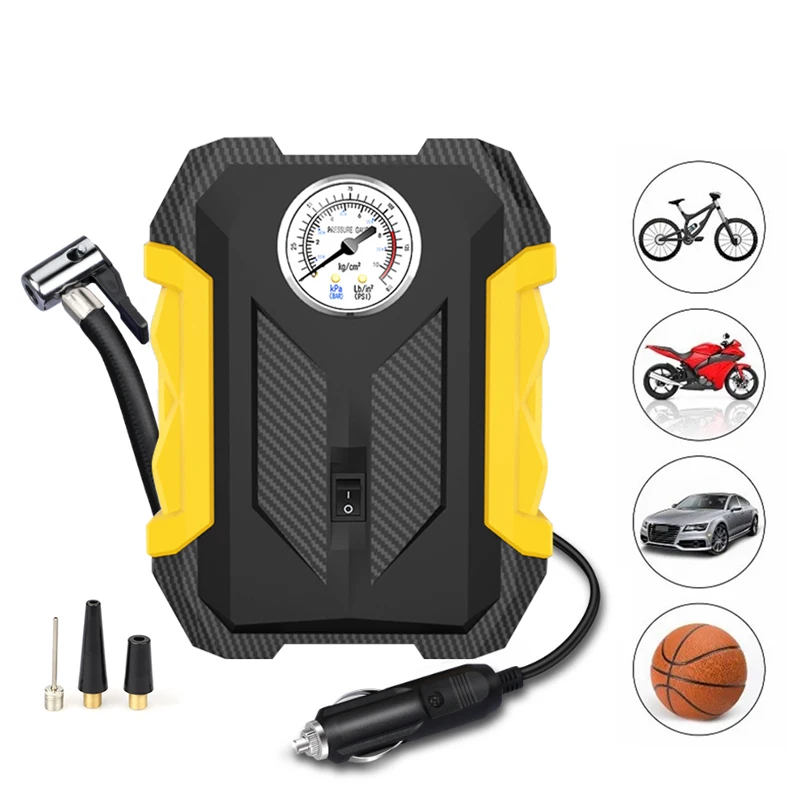 CARSUN PowerTiger Car 12V Portable Tyre Air Compressor Motorcycle Tire Inflators Mini 150 PSI Tire Pump for Cars Inflator Pump