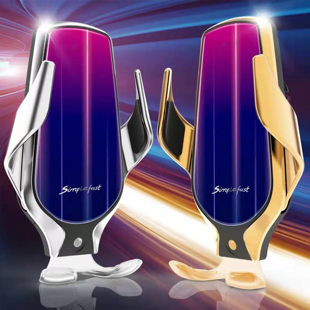 
Amazon Automatic Clamp Car Wireless Charger 10W Quick Charge Mount for Iphone 12/12 pro/11/XS/XS Max/XR/8/8+ 