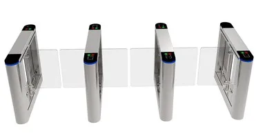 Tailgate Detection Waist High Swing Glass Optical Turnstile