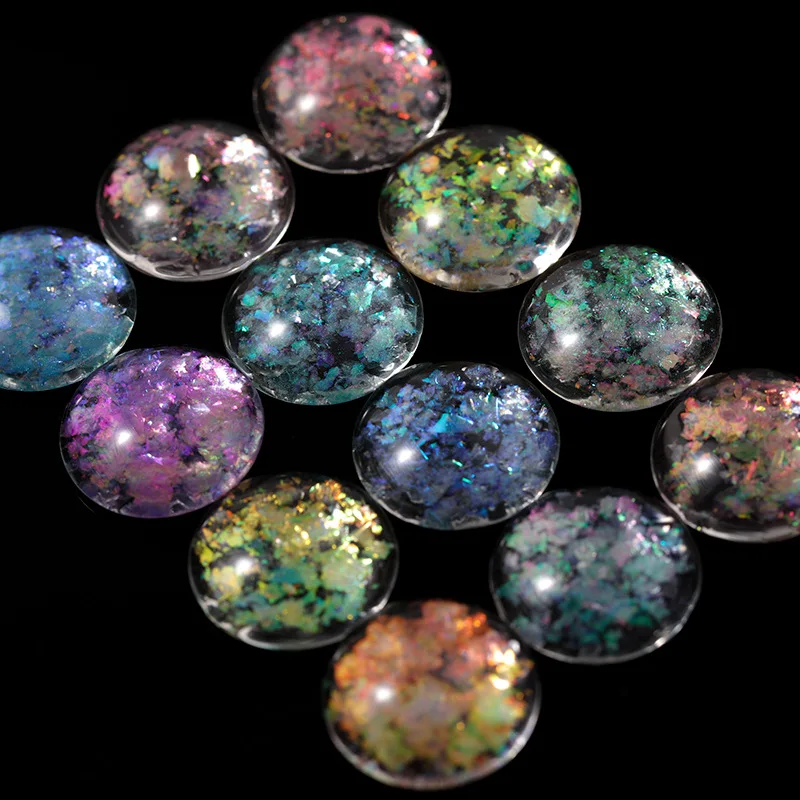 Nail Art Magic Mirror Powder Set Aurora Opal Iridescent Cloud Brocade Snow Flock Icy Scales for Dreamy Highlight Glitters Set