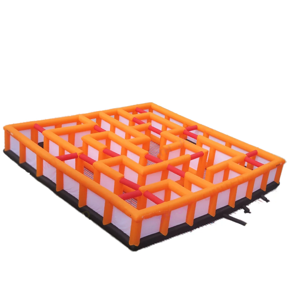 10x10m Orange Inflatable Maze Arena Tag Sport Game Free Shipping Included
