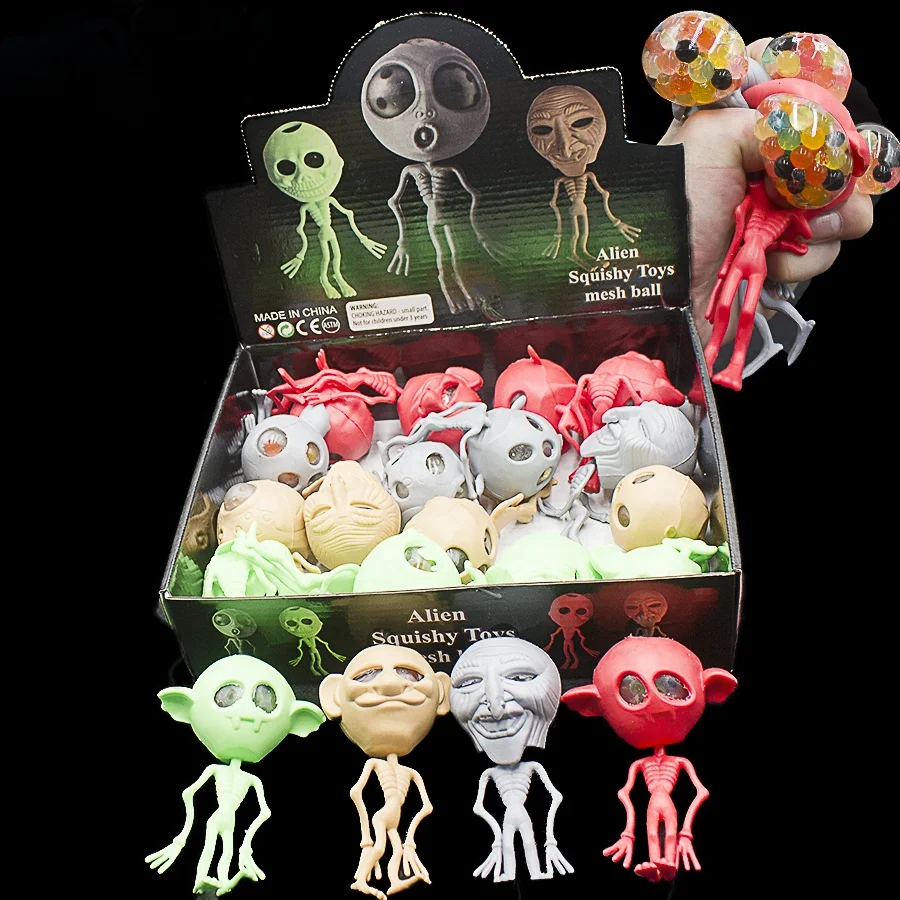 Halloween New TPR Meditating Alien Relieves Reducer Fidget toys Squishy Squeeze Toys