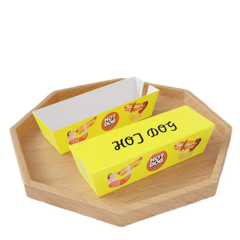 wholesale food grade  oil proof take out Hotdog Sushi Packaging Box Fast Food Package Corn dog Trays Containers