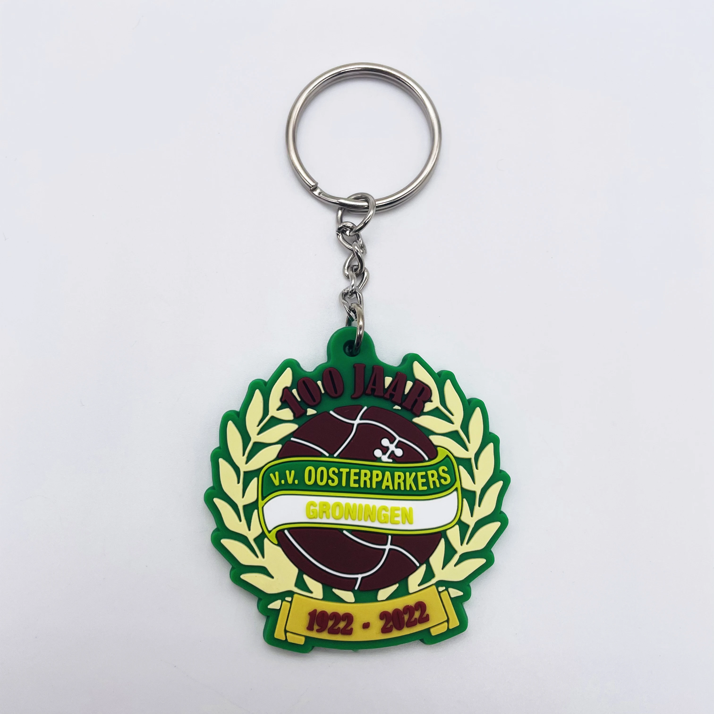 Wholesale cute design keychain custom logo 2d soft pvc brand name keyring key chain rubber kawaii keychains
