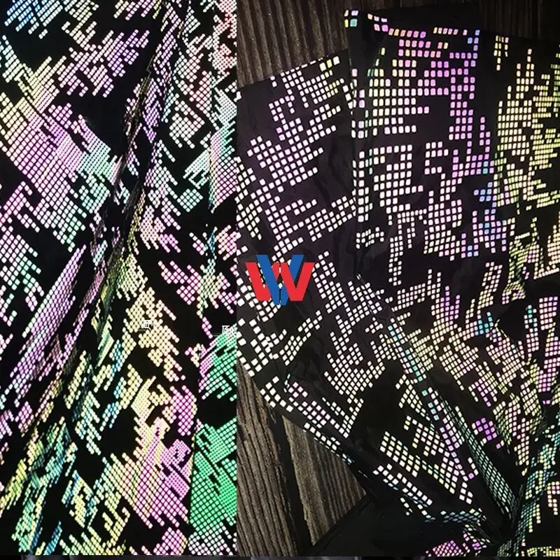 reflective print fabric  spider web printing reflective fabric spiderweb printed reflective fabric
