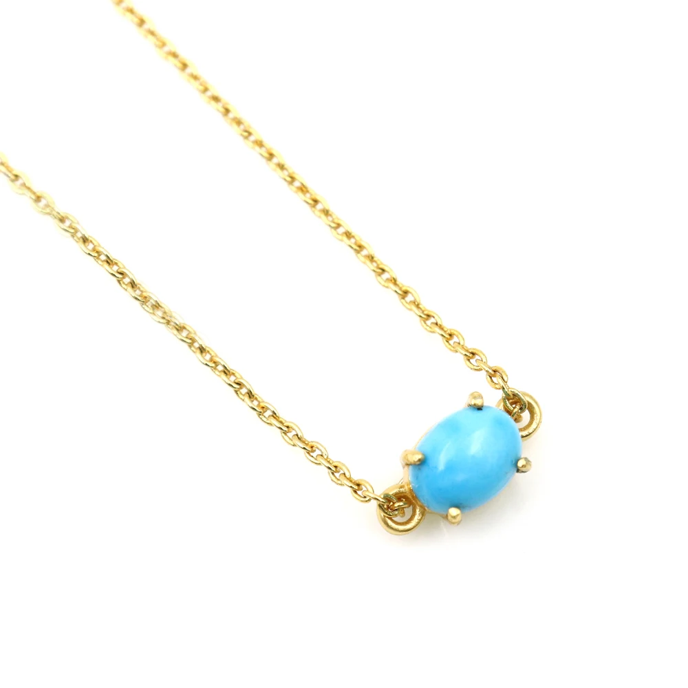 Brass 24k Gold Plated Gemstone Double Bail Cabochon Diy Charm Connectors Bracelet Necklace for Women and Girls Wholesale Jewelry