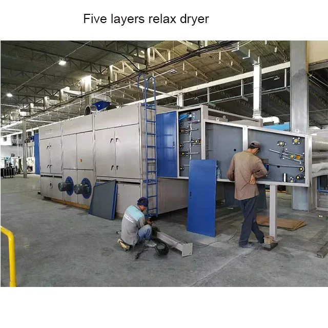 Textile five laryers relax dryer machine with high output and energy save