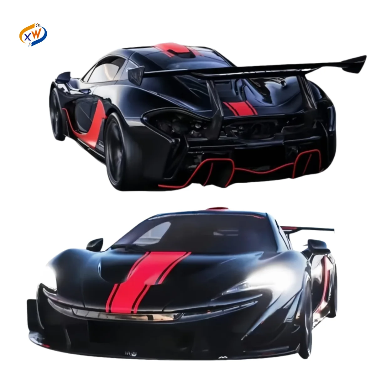 For GTR-Type Full Dry Carbon Fiber Body Kit BMW Including Front Bumper Rear Bumper Rear Wing Front Lip Rear Diffuser Auto