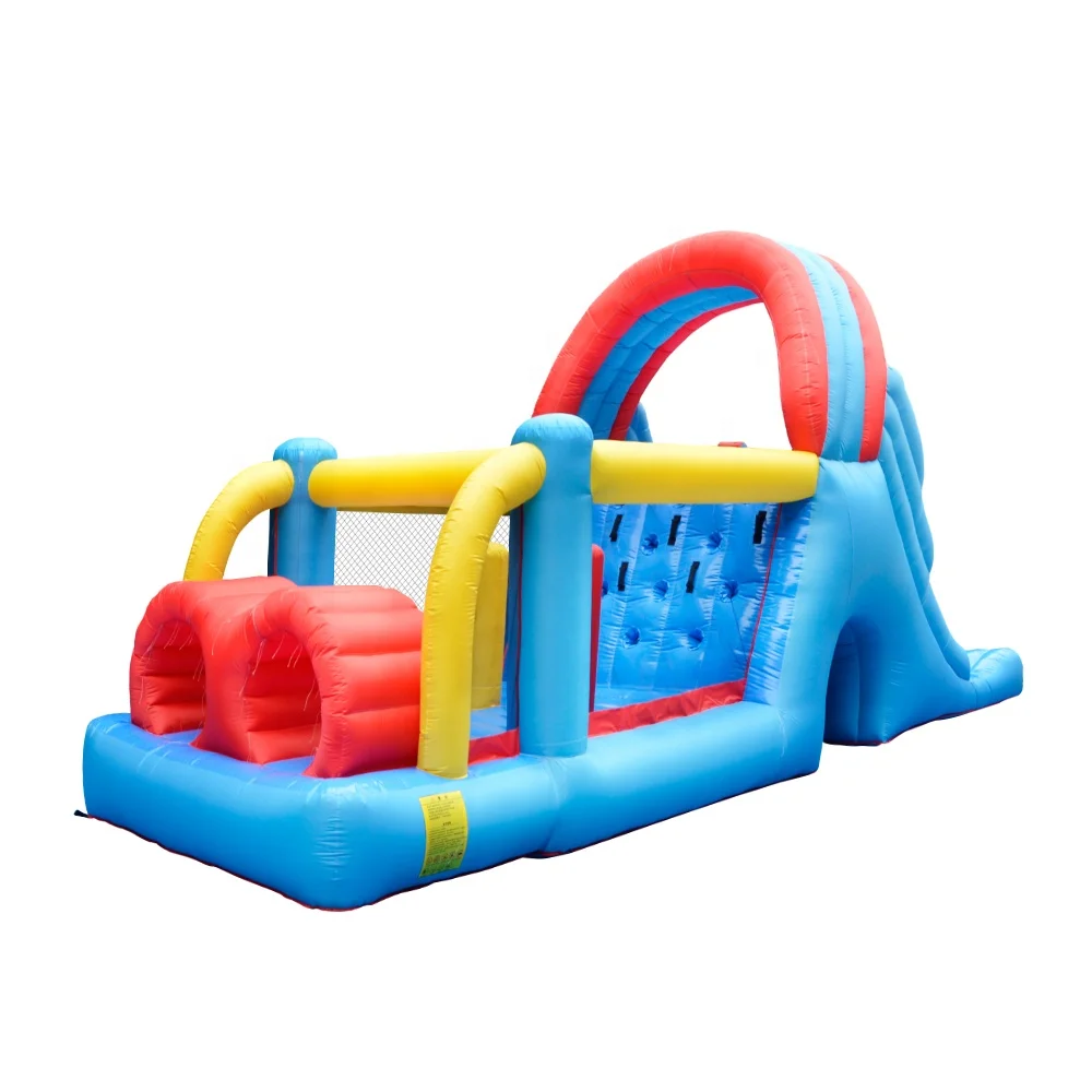 Commercial Big Promotional Jumping Castle Inflatable Bouncer Water Obstacle Course with Slide