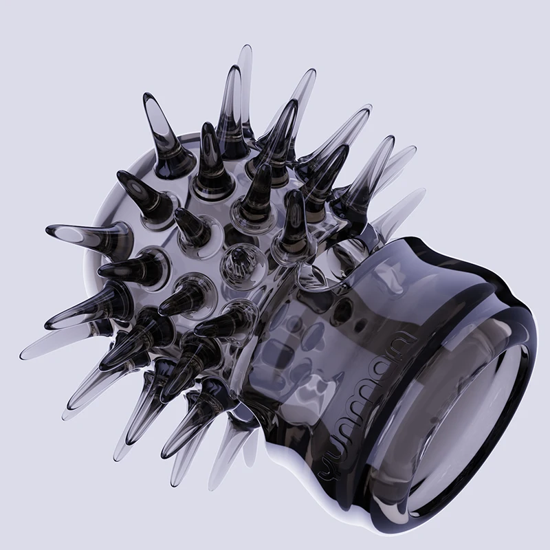 Silicone Penis Ring,Stronger Cock Ring Sex Toy,Silicone Crystal Spike Spike Tooth Delay Ring