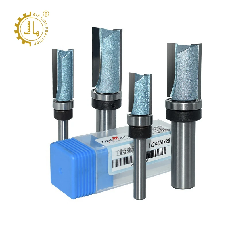 Pattern Flush Trim Router Bit Industrial Quality Tideway 1/4 Shank Flush Trim Router Bit Super Edge Trim Straight Trimming Bit