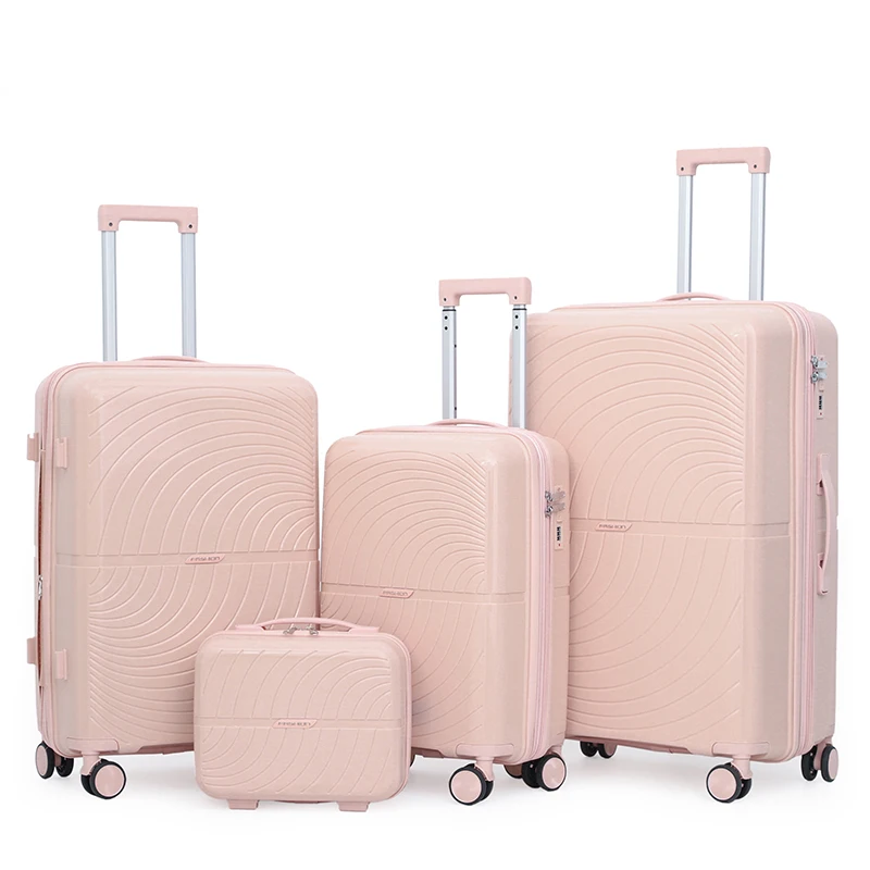 OMASKA Wholesale PP Suitcase 4 Pcs Luggage Set 14 20 24 28 Inch Women PP Trolley Bag