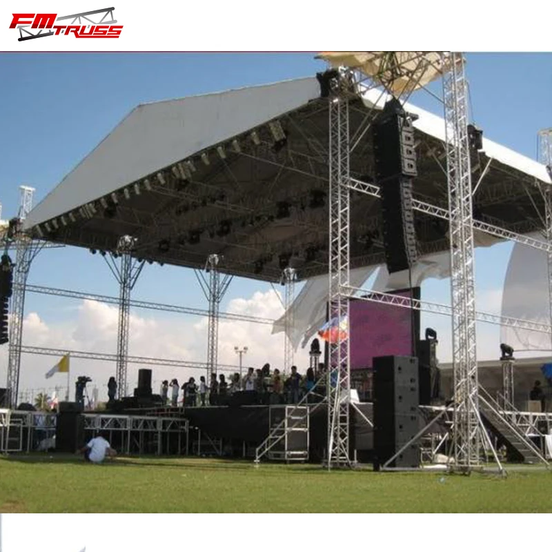 300x300mm light weight heavy loading aluminum lighting stage roof truss for DJ line array screems