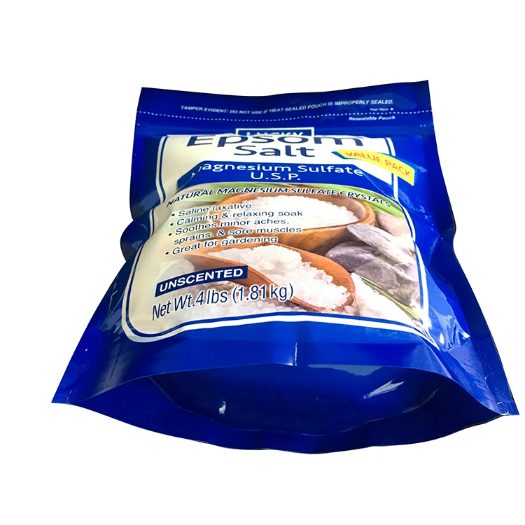 Factory Price Custom Printed Flat Bottom Eight Side Seal Stand Up Salt Food Packaging Bags