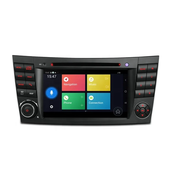 7 inch GPS Navigation Car Radio Player with Instant Rear Vision Multi-color Button Lights for Mercedes-Benz  E-Class CLS Class