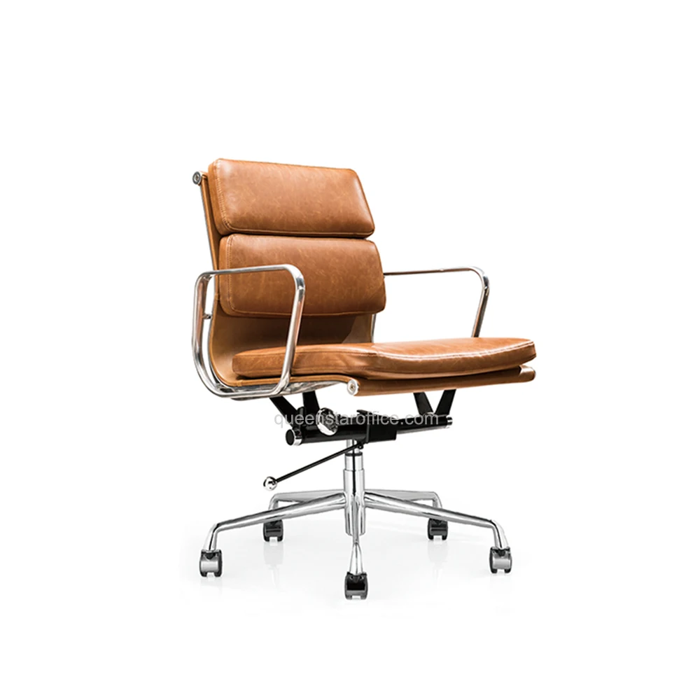 QS-OLC01 swivel office task for meeting Modern Low Back Soft pad Office Chair PU or Leather Executive Chair