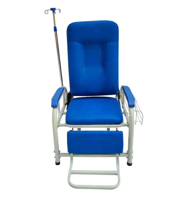 Hot selling metal type medical hospital reclining iv infusion chair transfusion chair