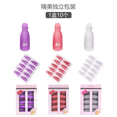 Wholesale 10 Pcs/set Nail Tips Clip Purple Nail Remove Clip Plastic Nail Clipping Set