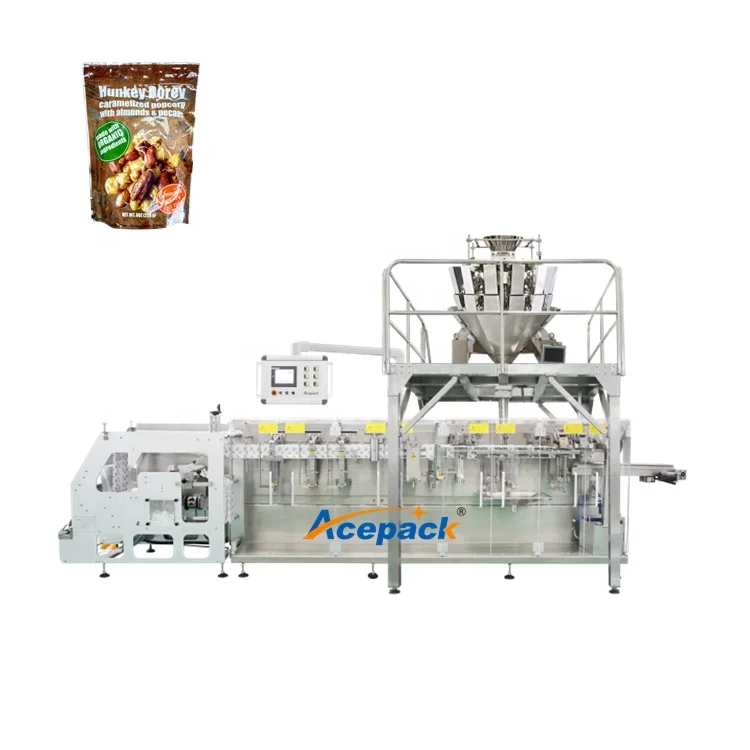 Horizontal Doypack Nuts Chocolate Candy  Packing And Filling Machine