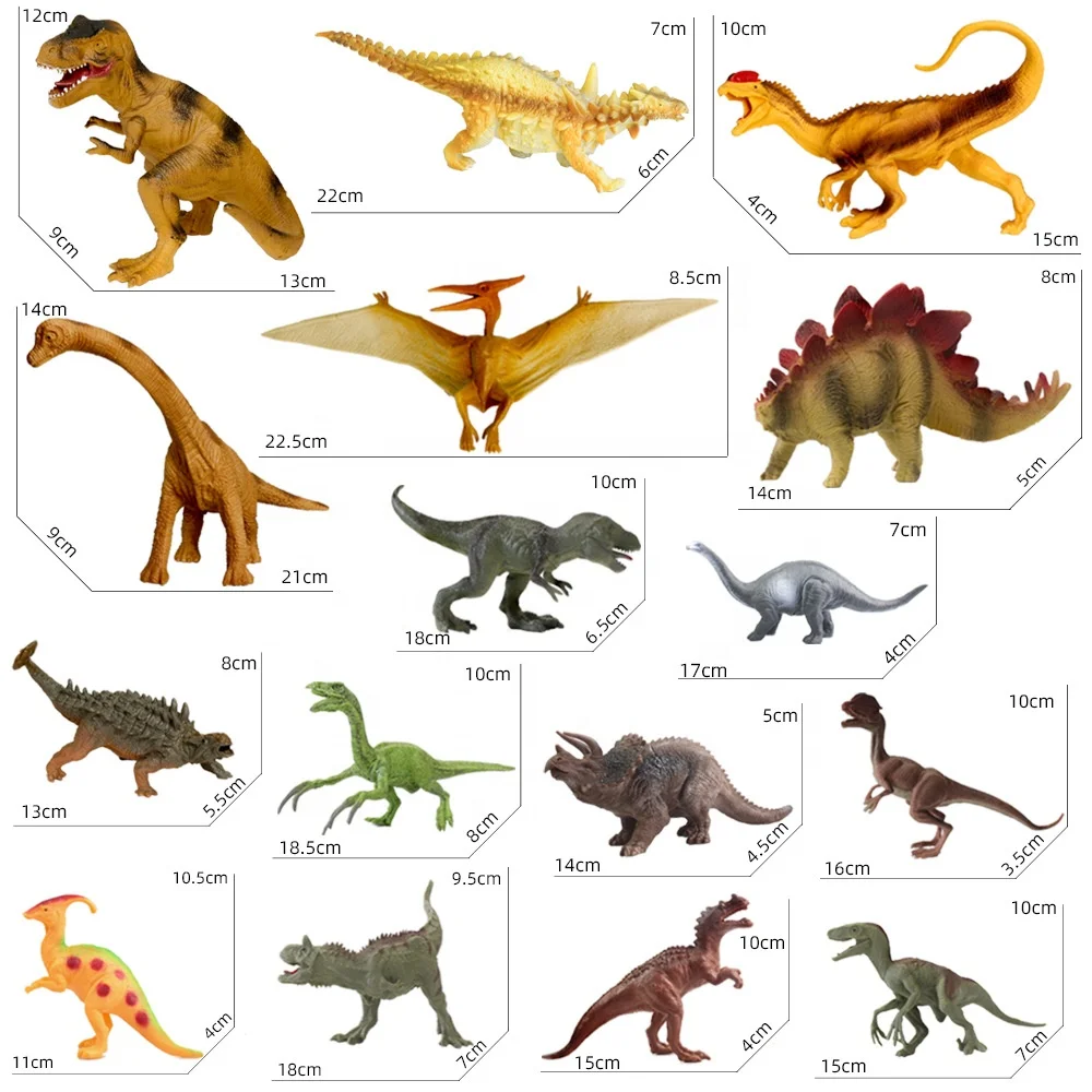 Kids Toy 50 pcs Set Box Educational 3D Cartoon Park Dino Tree Fence Simulation Model Plastic Dinosaur Figure