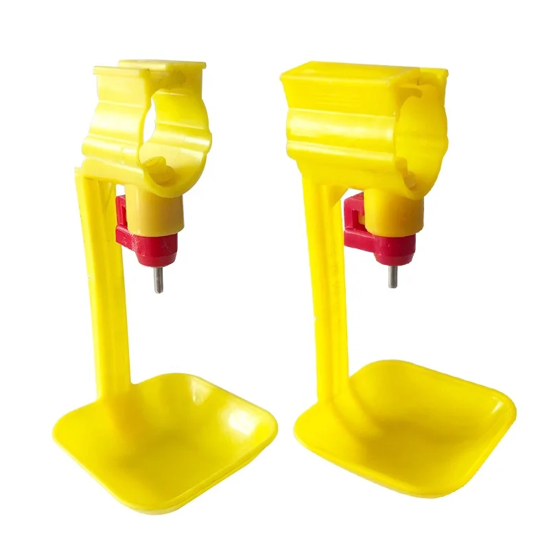 automatic Chicken  stainless steel nipple Drinker for chicken  Plastic yellow drinker cup