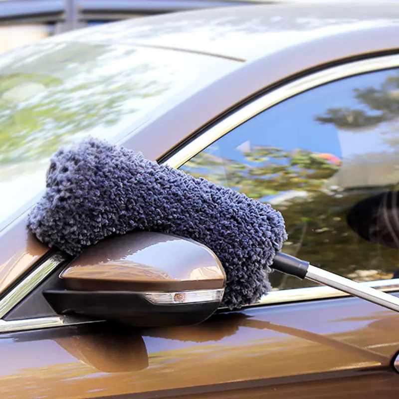 Car Duster Ultra Soft Microfiber Duster with Storage Bag  Lint Free  Pollen Removing