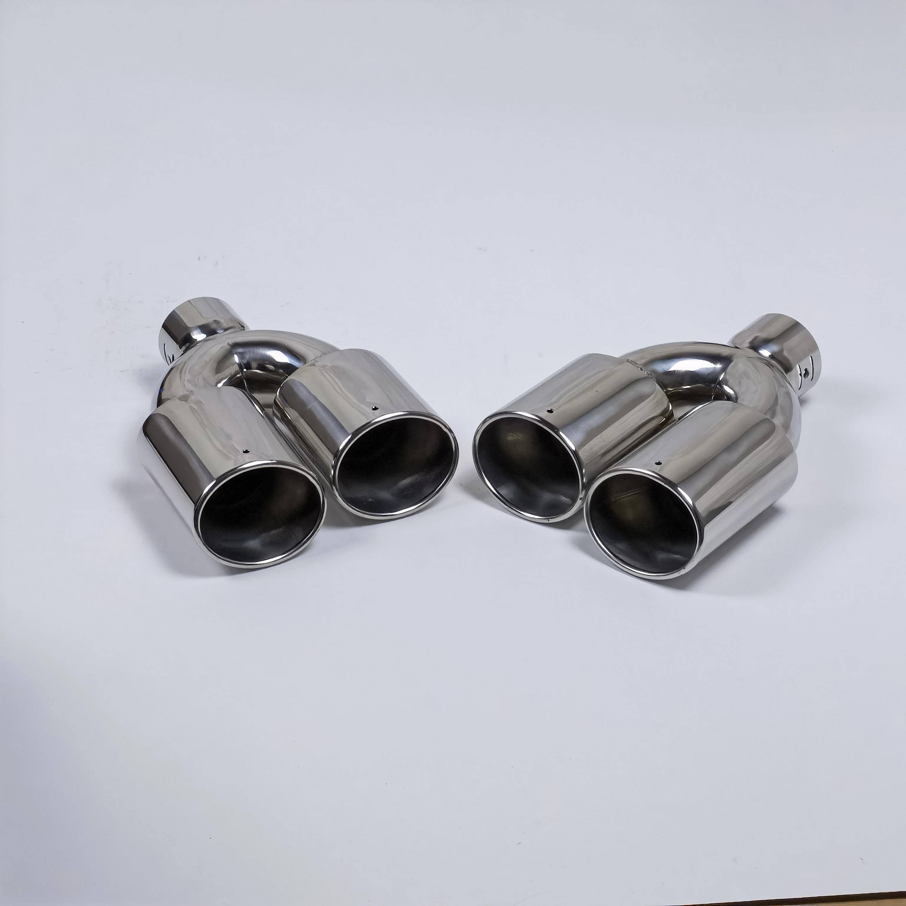 stainless steel Oval exhaust muffler Dual Outlet Exhaust Tips