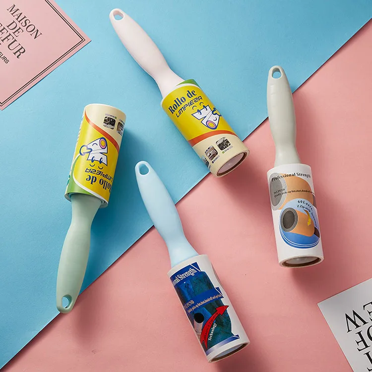 Professional Household Mini Clothes Lint Roller Extra Sticky Lint Tape Roller For Cleaning Clothes Dog Cat Hair Fur