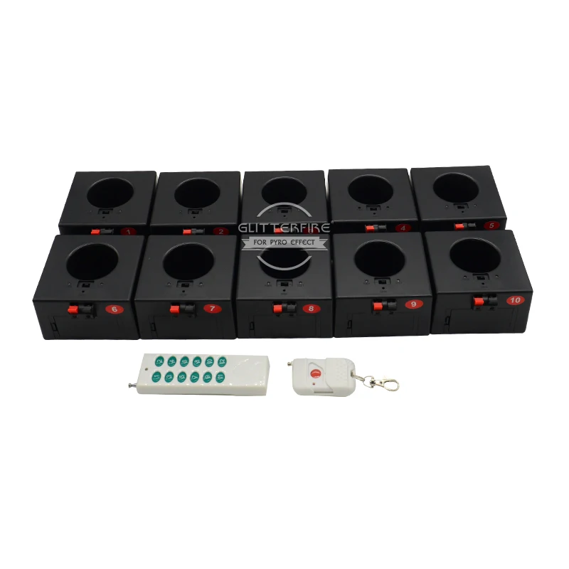 D10 10 Cue Wireless Remote Control Cold Stage Fountain Fireworks Equipment Electric Pyrotechnic Igniters Firing System Fireworks