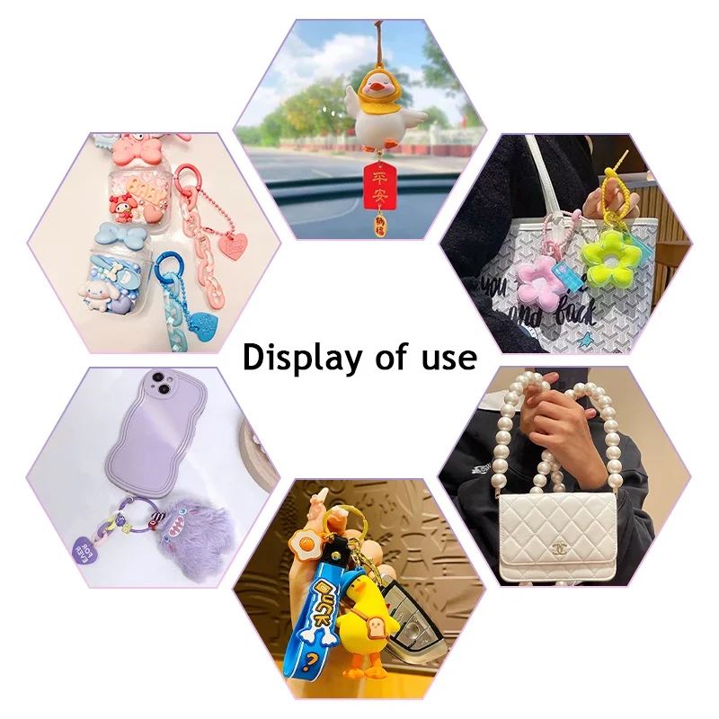 Hot Sold Fashion Candy Color Acrylic Key Ring Charm Key Chain Accessories Ring Spring Buckle Custom Key Chains