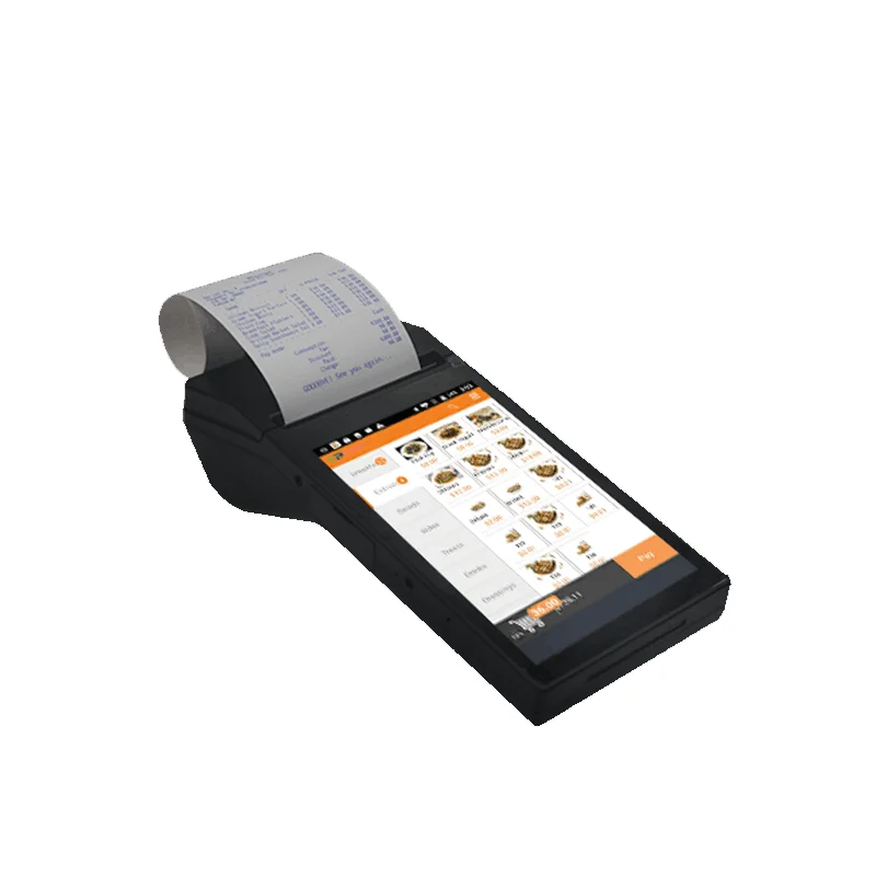 Можно крепить любые приспособления: PDA с термальным принтером nfc Wi-Fi синий зуб 4g gprs pos устройств MHT-M2 android 7,1 POS терминал