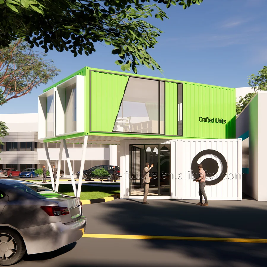 Luxury Quick Assembled Container Office / Crafted Units Customized Steel Prefabricated House