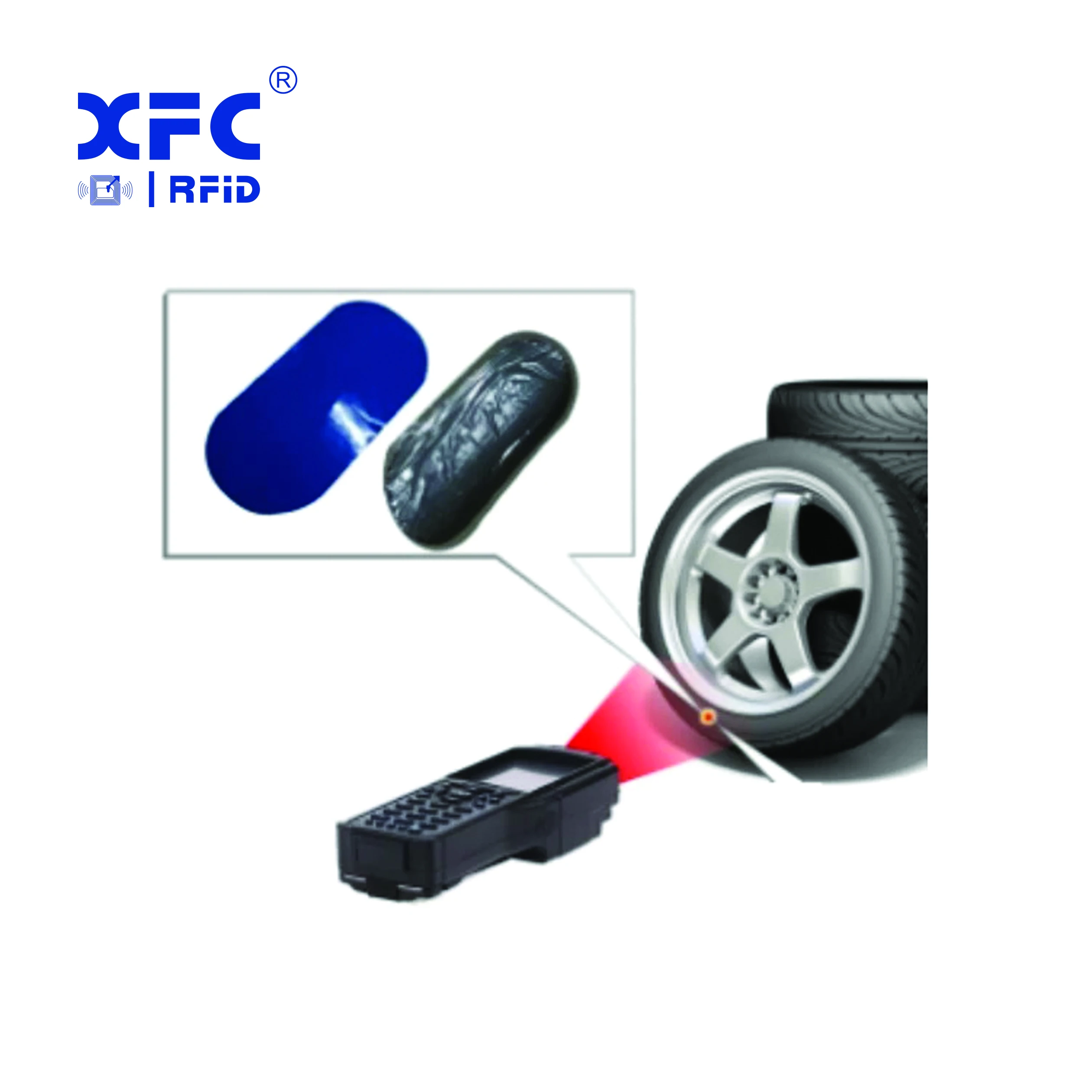 Anti Tensile RFID UHF Tire Label UHF 860-960MHz  Chip NXP Ucode 9  For Logistics Management
