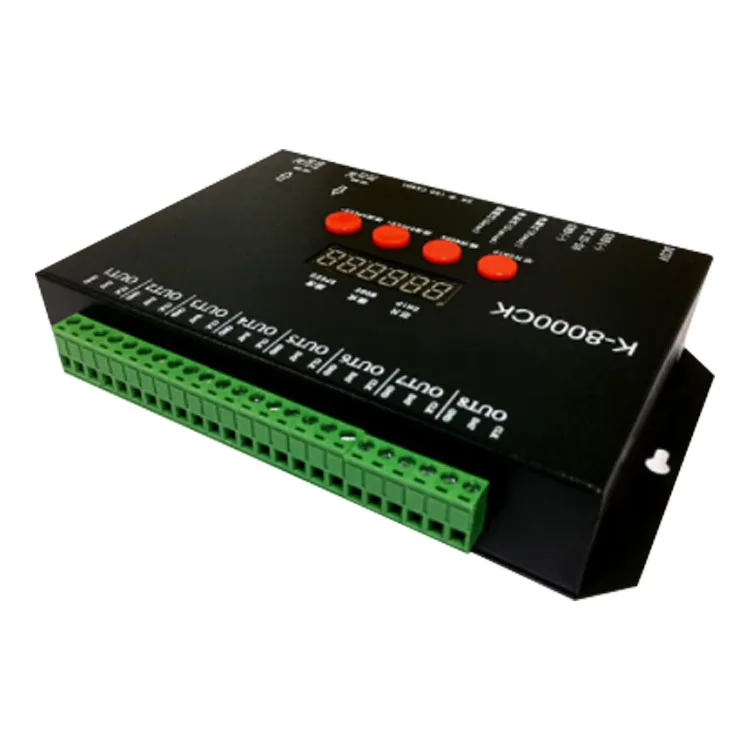 T8000 AC110-240V SD карты 8192 пикселей контроллер для WS2801 WS2811 LPD8806 MAX DC5V водонепроницаемый непромокаемые RGB пульт дистанционного управления