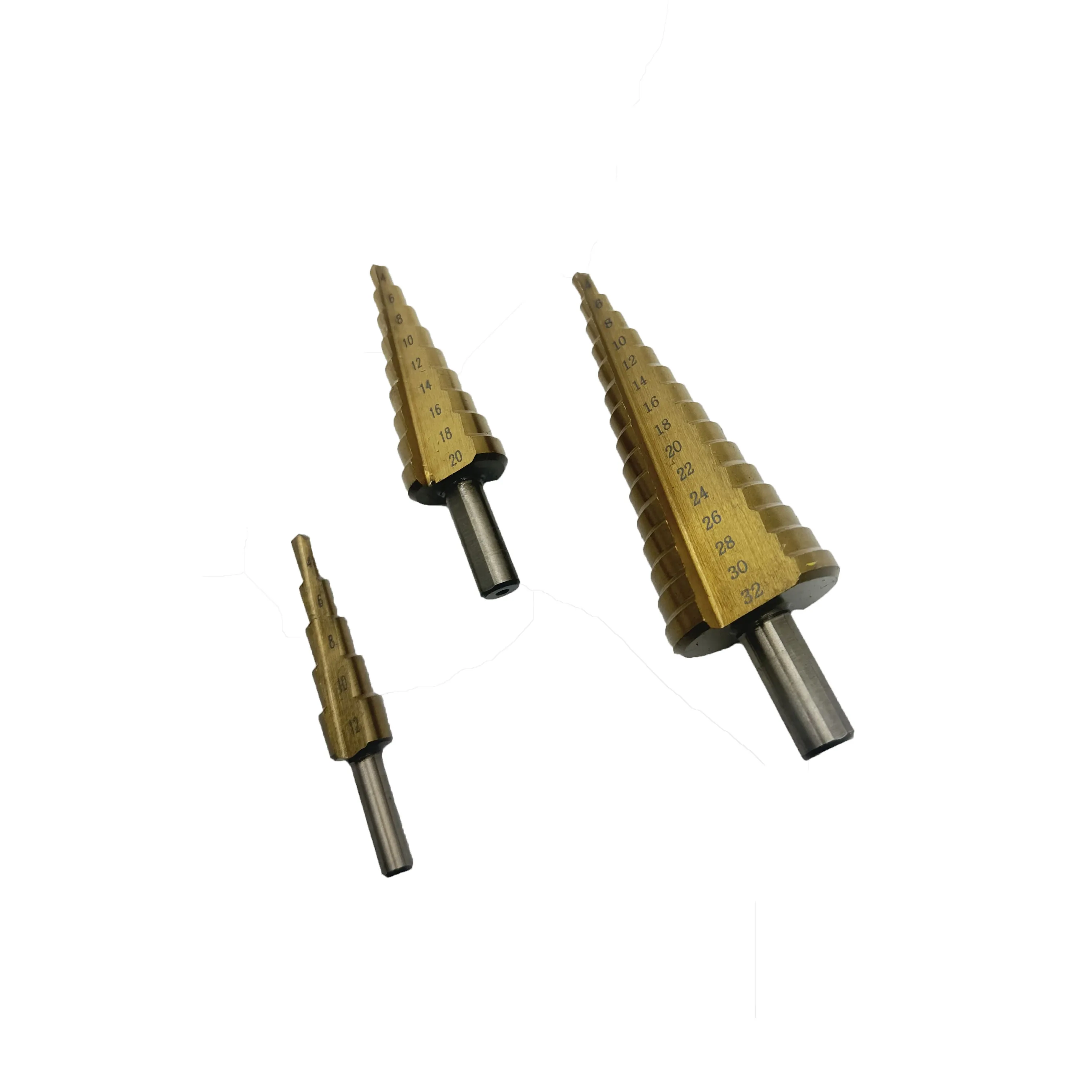AutoErizo Plastic Box 3PCS set step drill straight flute spiral flute customized drill bit step drill bit set
