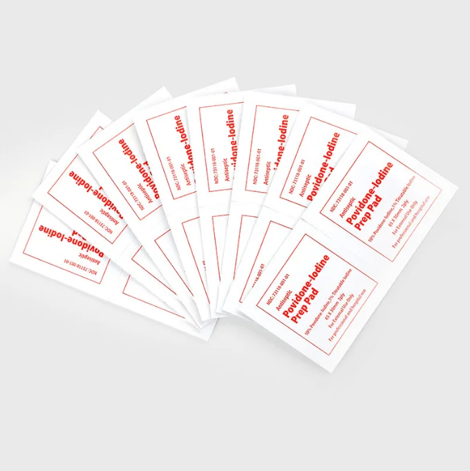 Disposable Soft Non-woven Iodophor Cotton Swab Pad Povidone Iodine Prep Pad Swab Bandage Hospital Medical Surgical Fist Aid Kit